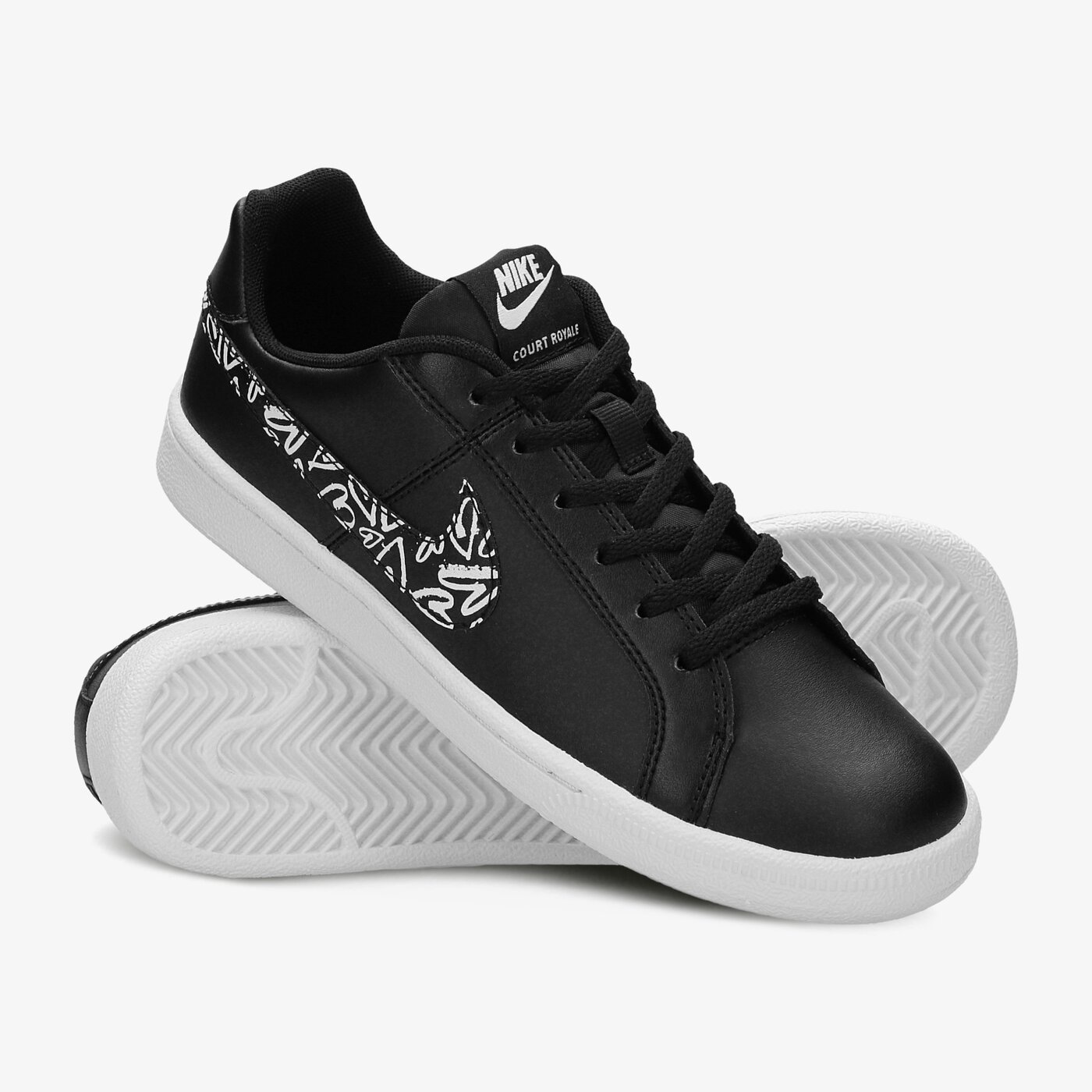 Buty dziecięce NIKE COURT ROYALE PRINT (GS) 845125-001 kolor czarny