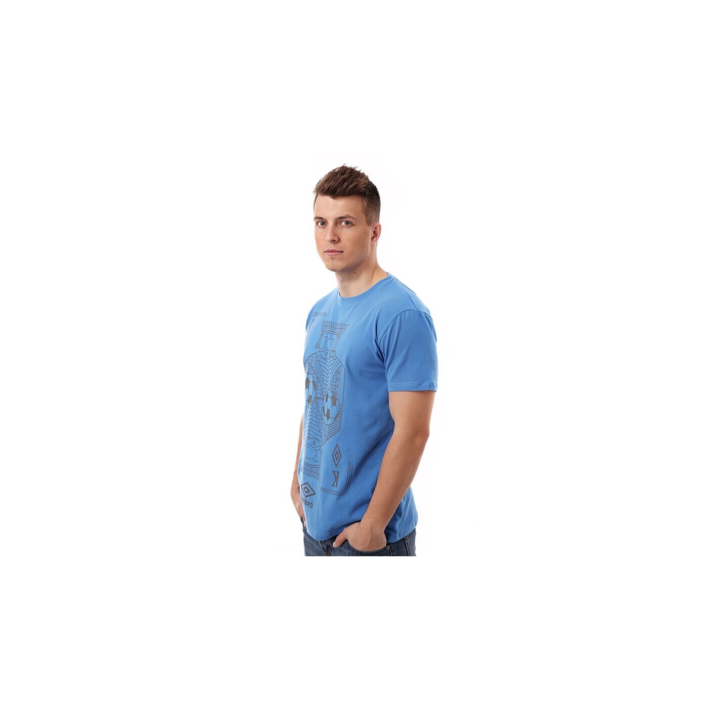 Koszulka męska UMBRO  T-SHIRT NIKITTA ul14tsm15001 kolor niebieski