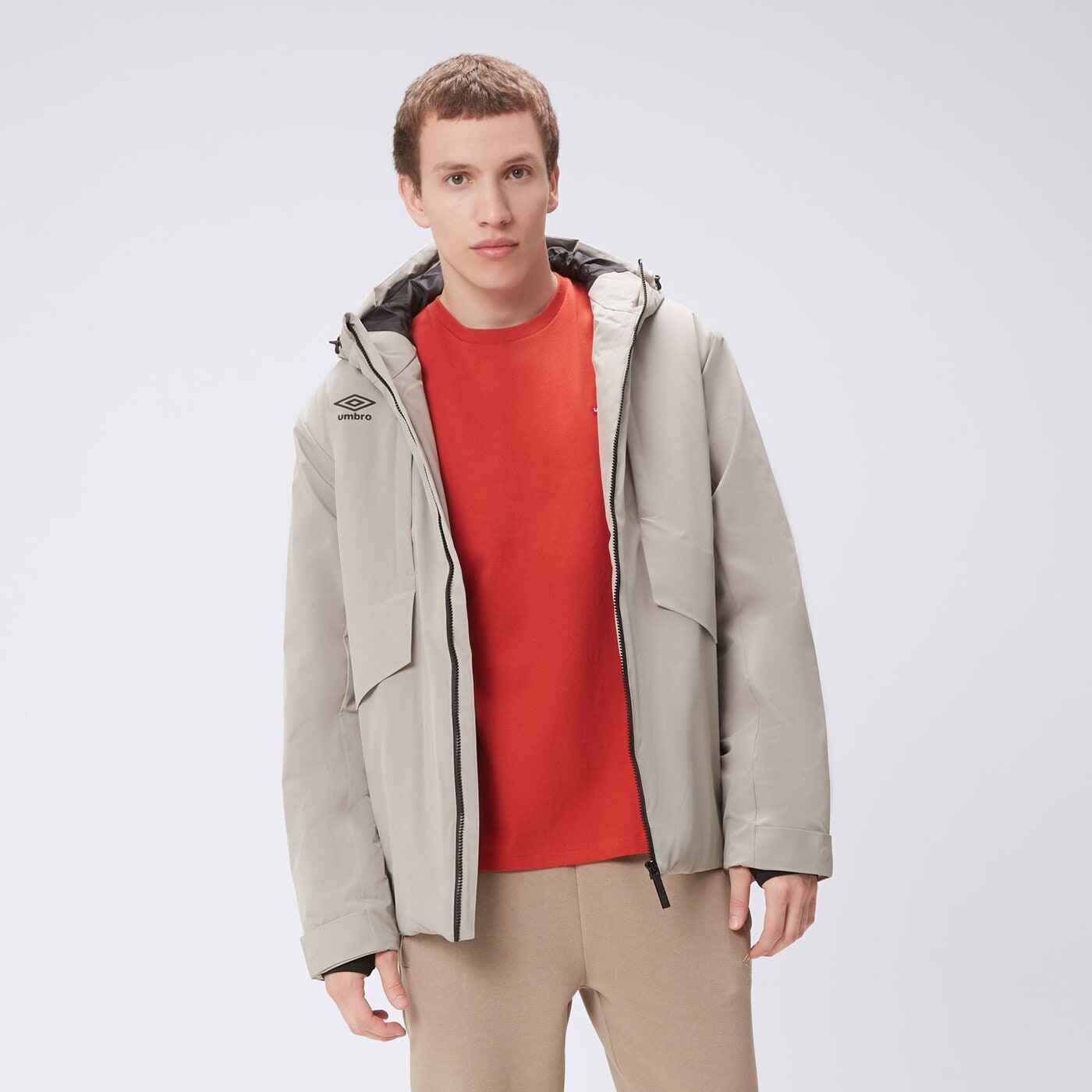 Kurtka zimowa męska UMBRO KURTKA ZIMOWA UMBRO ESS GREEN ul325kum02006 kolor khaki