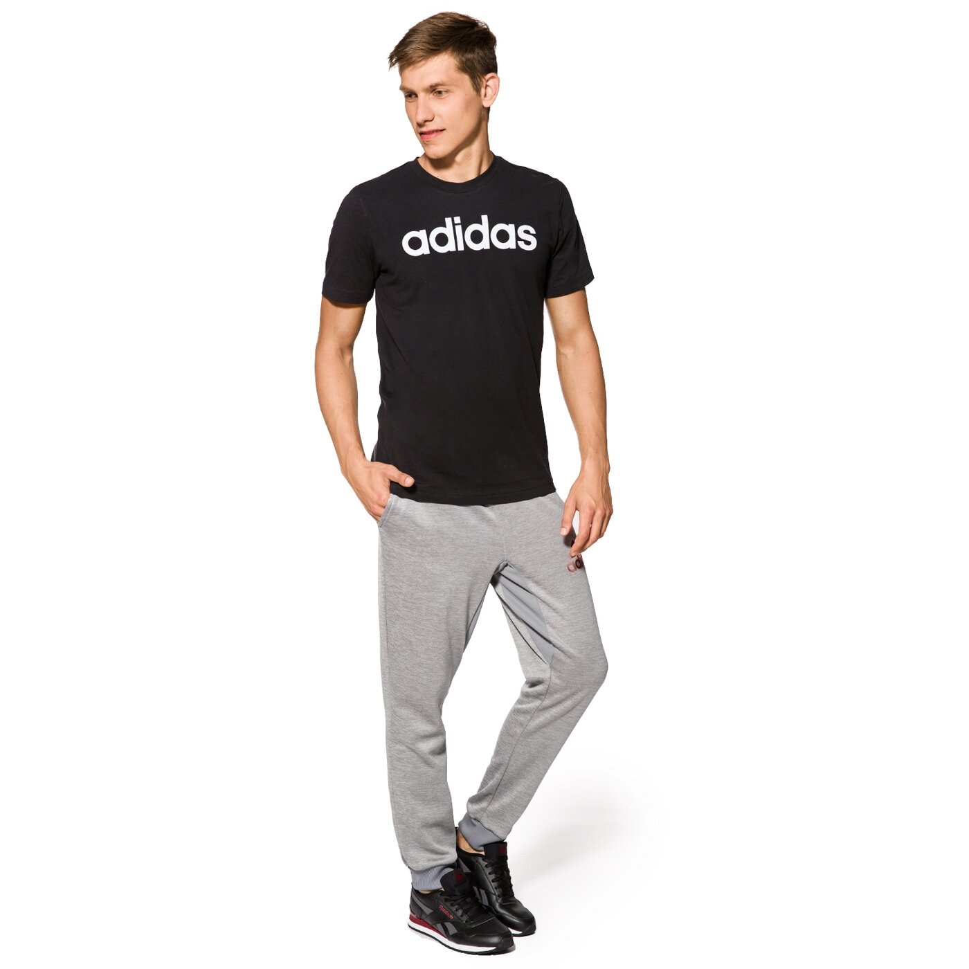 Spodnie dresowe męskie ADIDAS SPODNIE COMM G T PANT cd0894 kolor szary