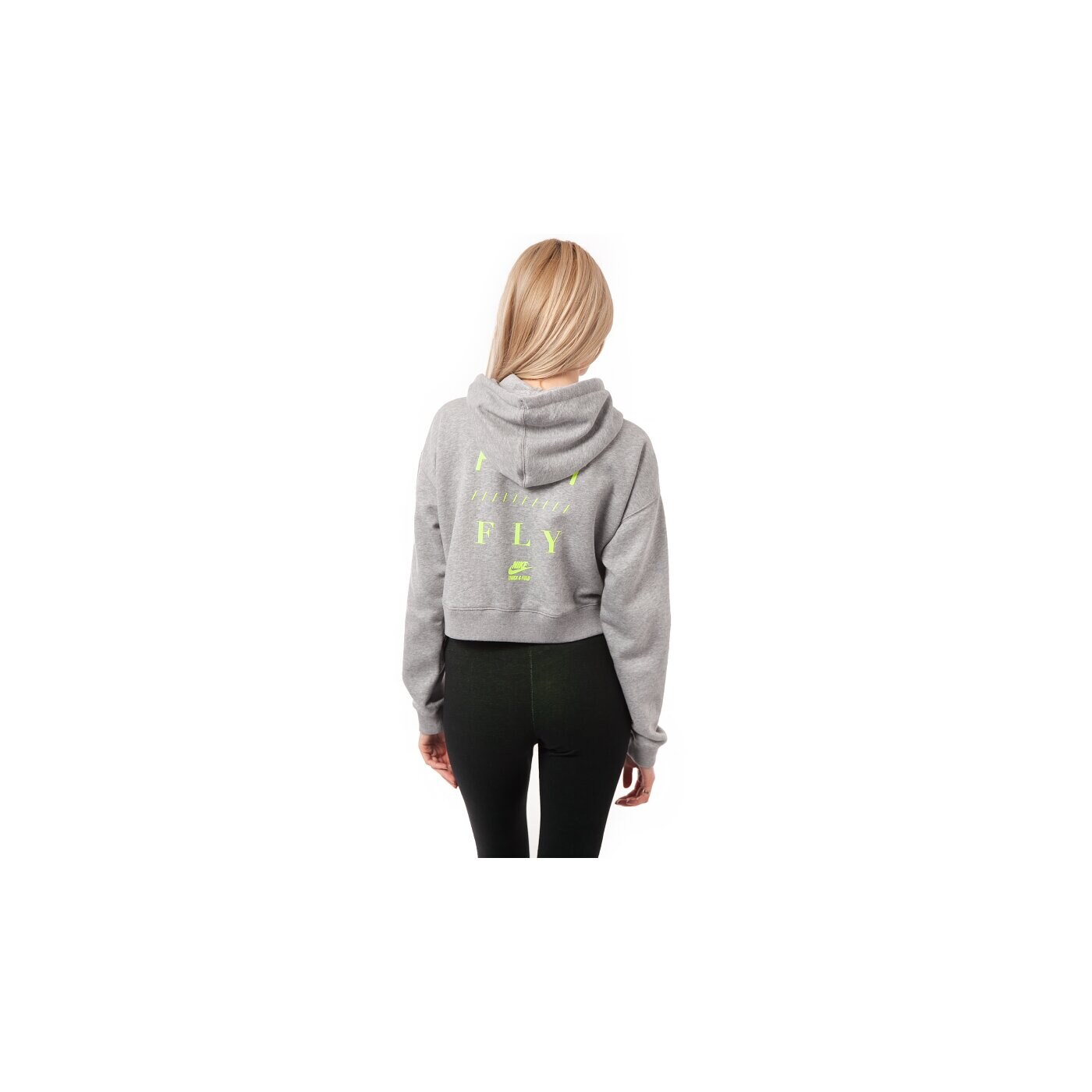 Bluza damska NIKE BLUZA NTF CROP FZ HOODY 649701063 kolor szary