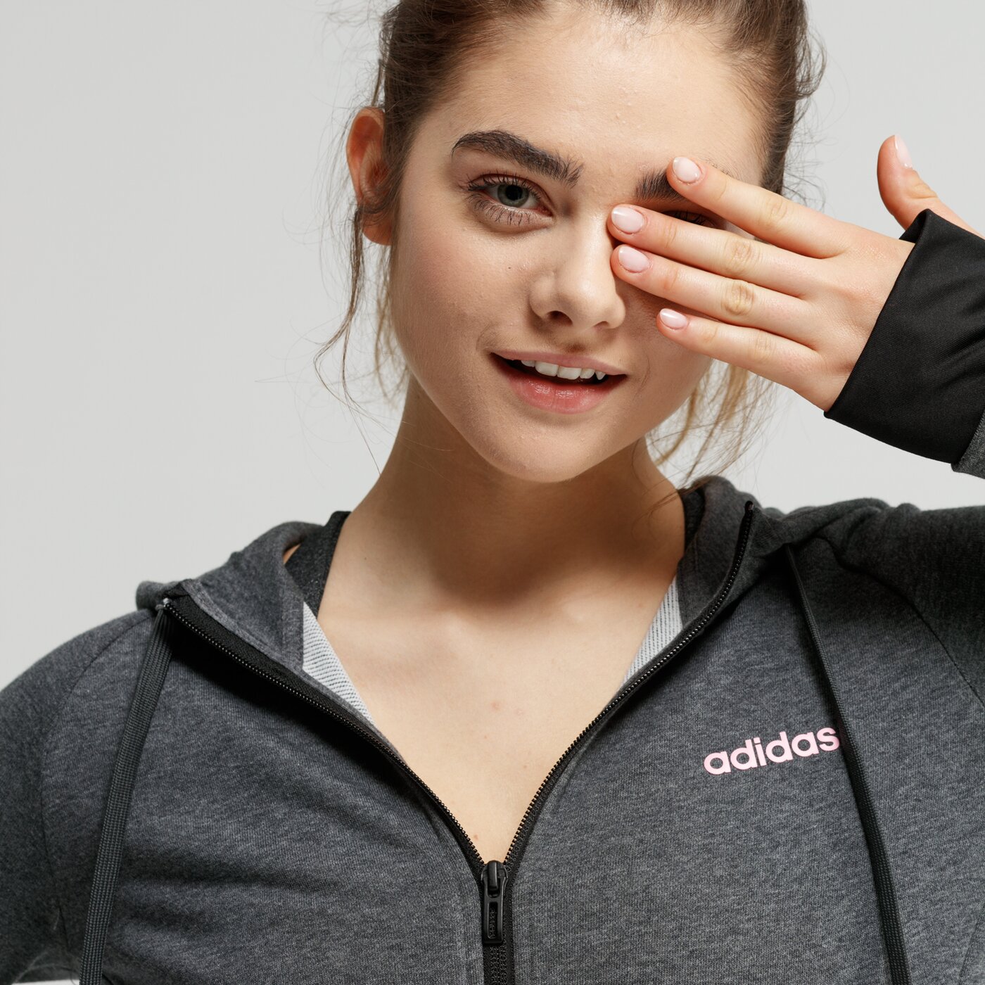 Bluza damska ADIDAS BLUZA W E MO FZ du0714 kolor szary