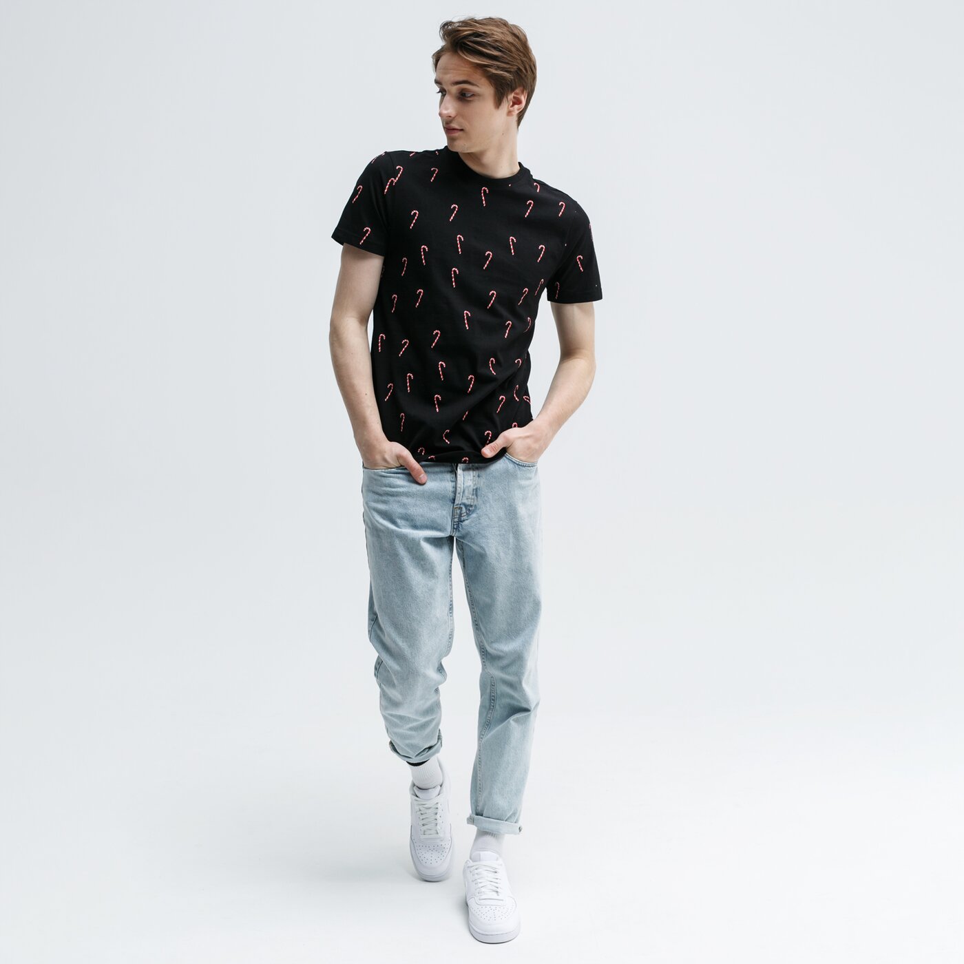 Koszulka męska FEEWEAR T-SHIRT CANDY CANE fw39tsm50001 kolor czarny