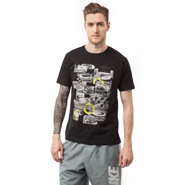 Koszulka męska UMBRO T-SHIRT DOST ul15tsmpr028 kolor czarny
