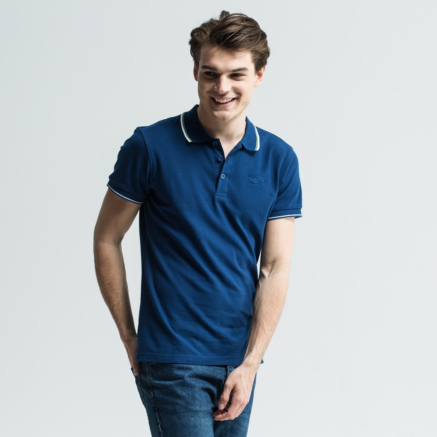 Koszulka polo męska UMBRO POLO NATLO ul19pom06004 kolor granatowy