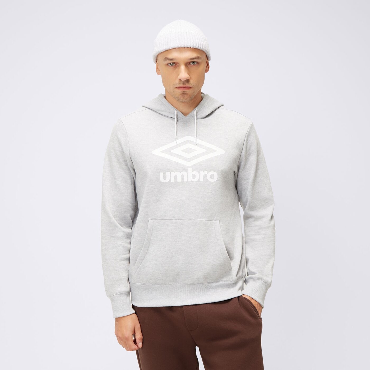 Bluza męska UMBRO BLUZA Z KAPTUREM LARGE LOGO HOODIE 66412u-263 kolor szary