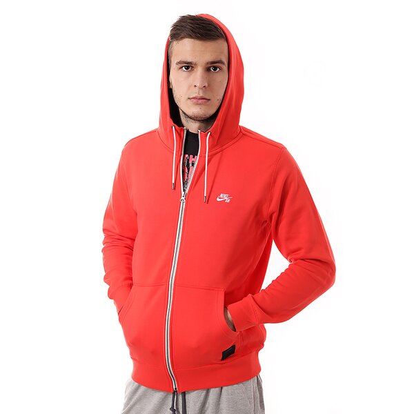 Bluza męska NIKE BLUZA SB ICON FULL ZIP HOODIE 618512608 kolor czerwony