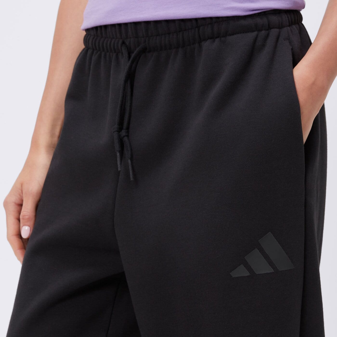 Spodnie dresowe damskie ADIDAS SPODNIE W SL+ FL BAR PT jd9974 kolor czarny