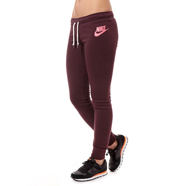 Spodnie dresowe damskie NIKE SPODNIE RALLY PANT-TIGHT 545769634 kolor bordowy
