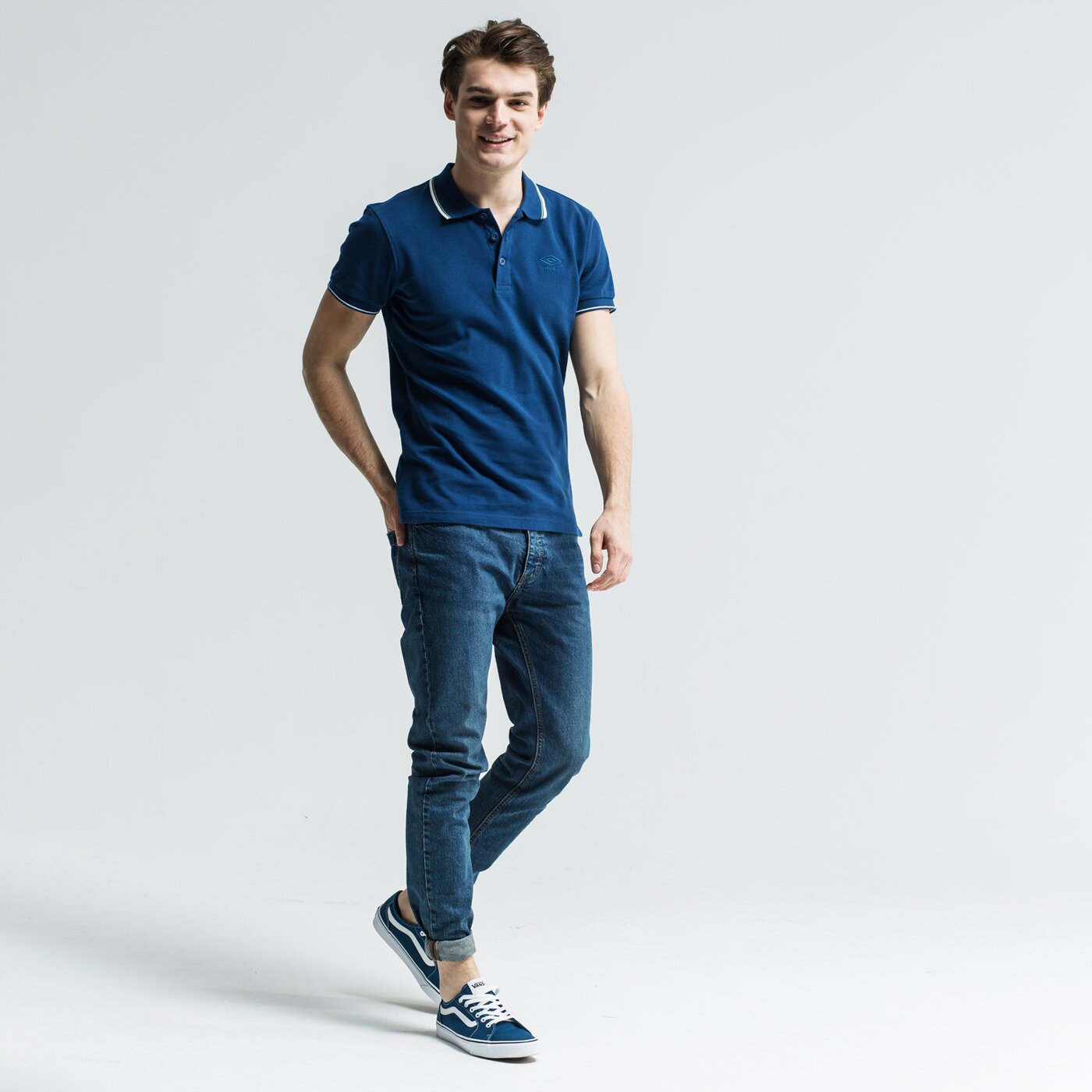 Koszulka polo męska UMBRO POLO NATLO ul19pom06004 kolor granatowy