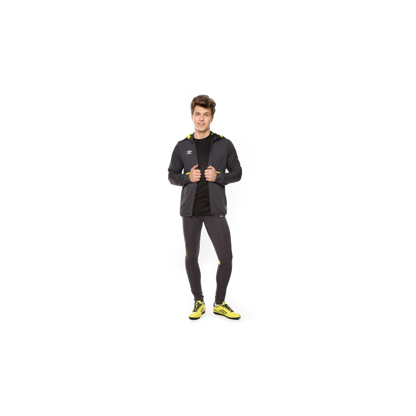 Kurtka przejściowa męska UMBRO KURTKA PRO TRAINING HOODED FZ 64075udse kolor czarny