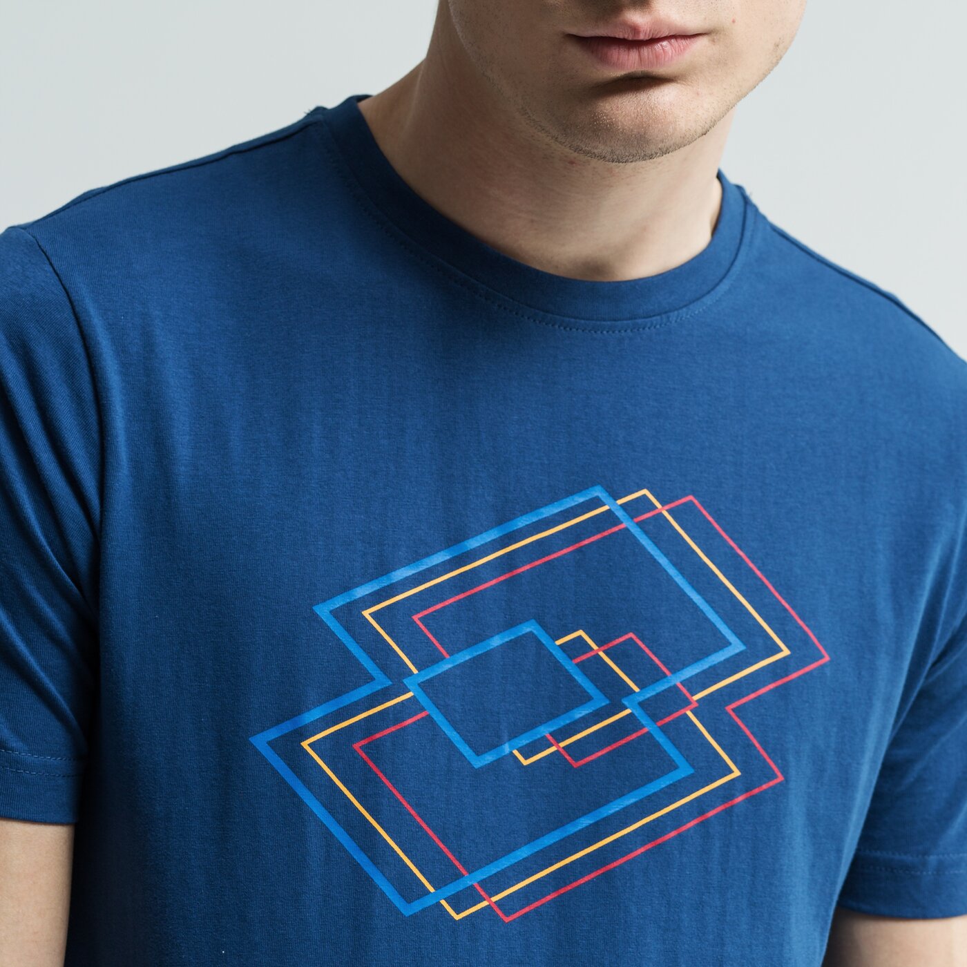 Koszulka męska LOTTO T-SHIRT SS LECCE lo19tsm19001 kolor granatowy