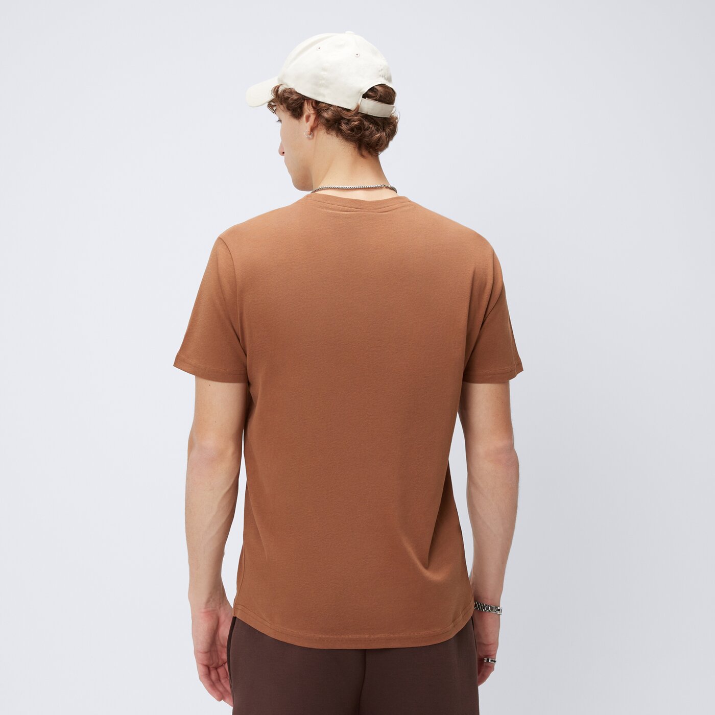 Koszulka męska CHAMPION T-SHIRT CREWNECK T-SHIRT 218281ms519 kolor brązowy