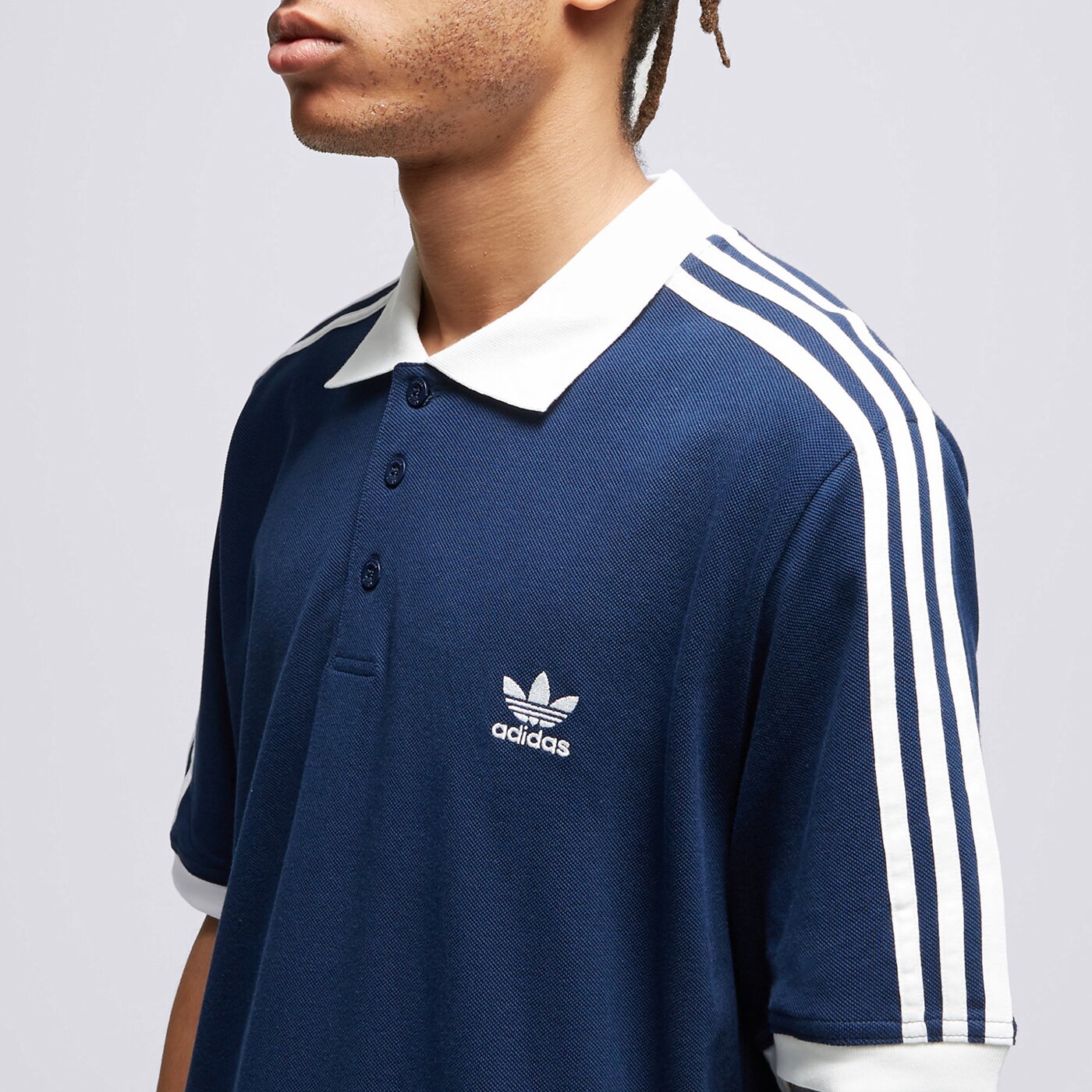 Koszulka polo męska ADIDAS POLO 3-STRIPE POLO ii5776 kolor granatowy