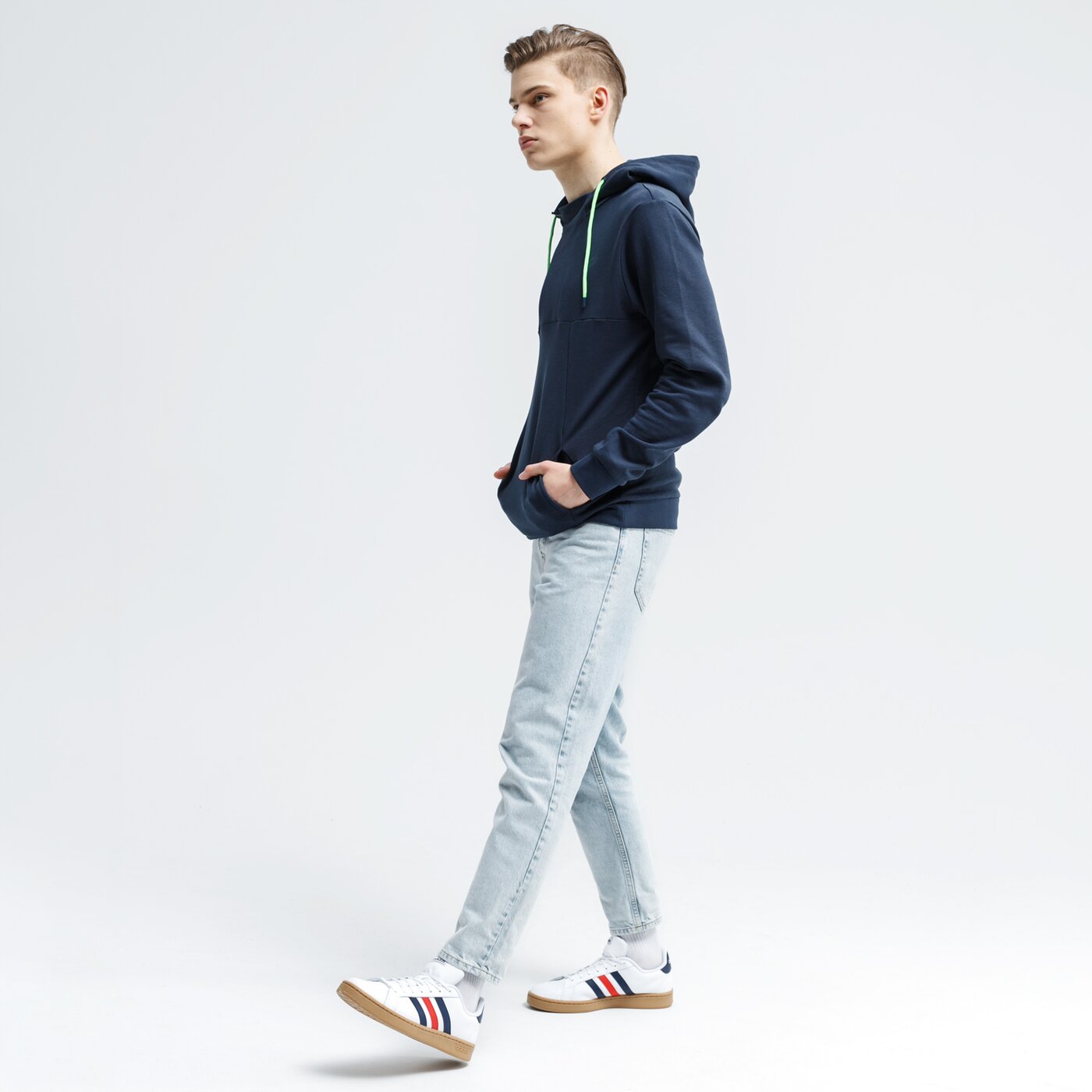 Bluza męska LOTTO BLUZA Z KAPTUREM WAFFLE lo120blm41002 kolor granatowy