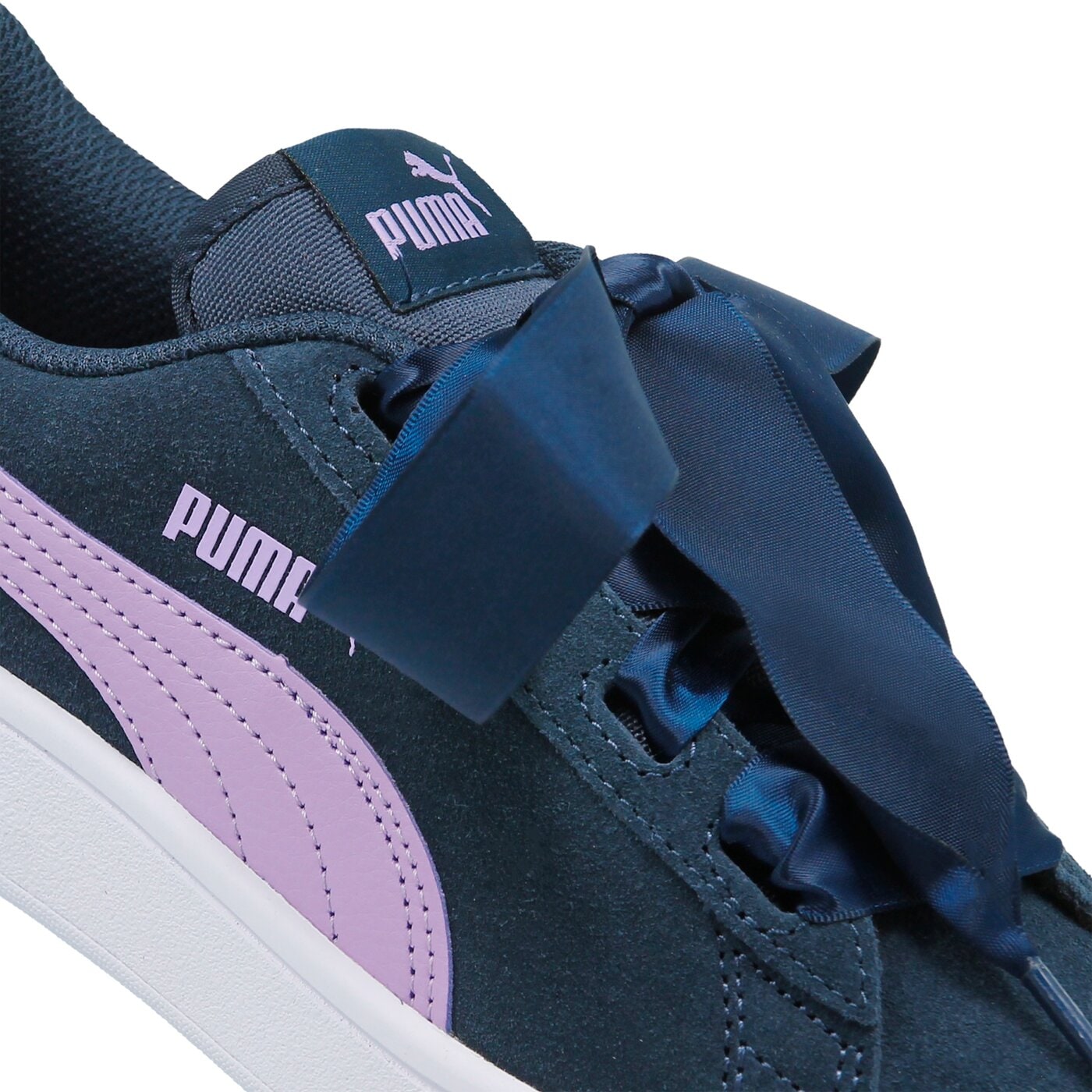 Buty dziecięce PUMA SMASH V2 RIBBON JR 36600303 kolor granatowy