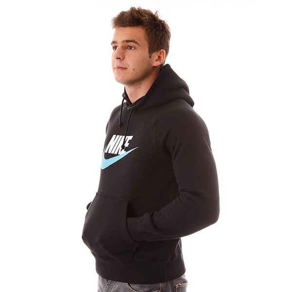 Bluza męska NIKE BLUZA NIKE AW77 HOODY LOGO POP 586184012 kolor czarny