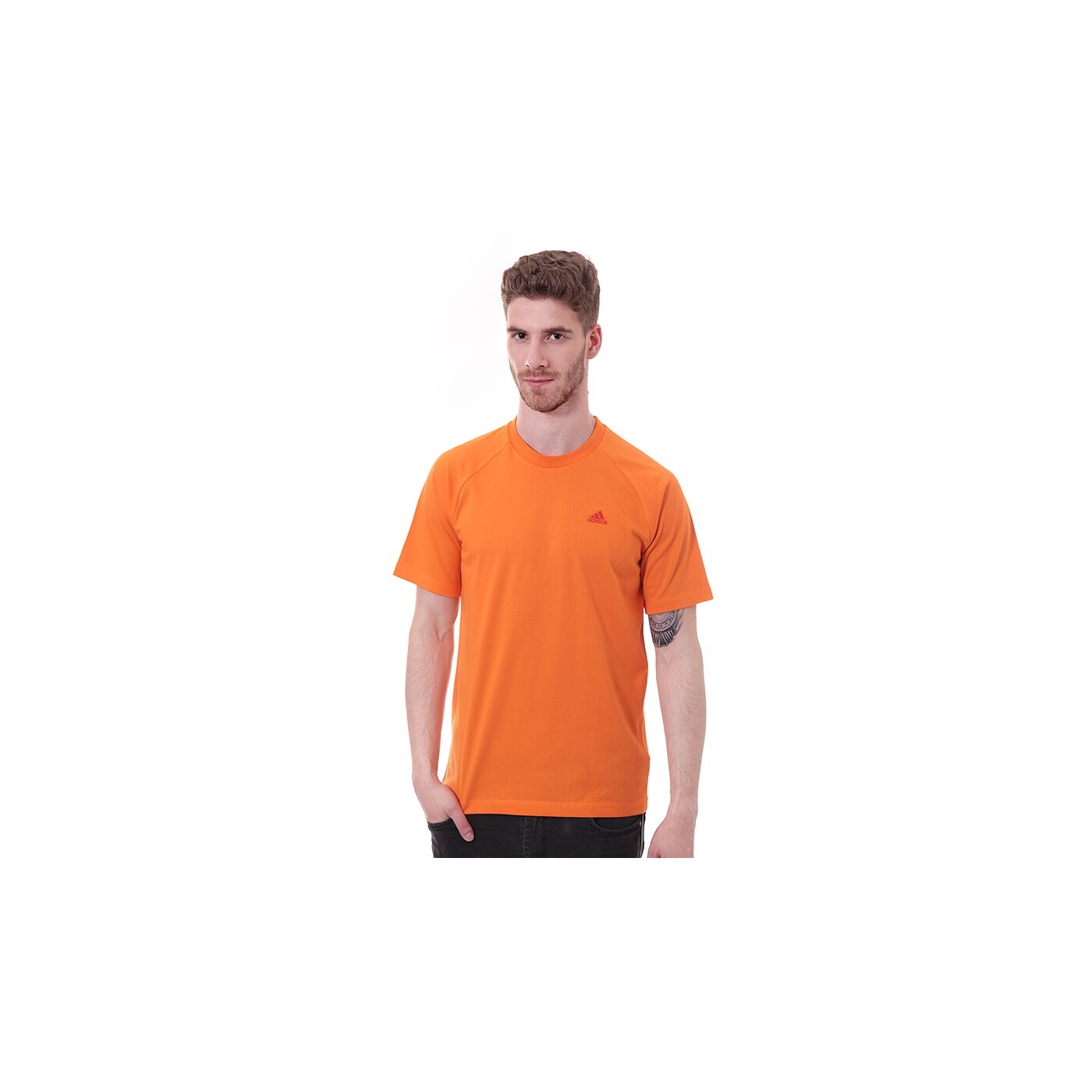 Koszulka męska ADIDAS T-SHIRT AESS CREW TEE d89822 kolor pomarańczowy