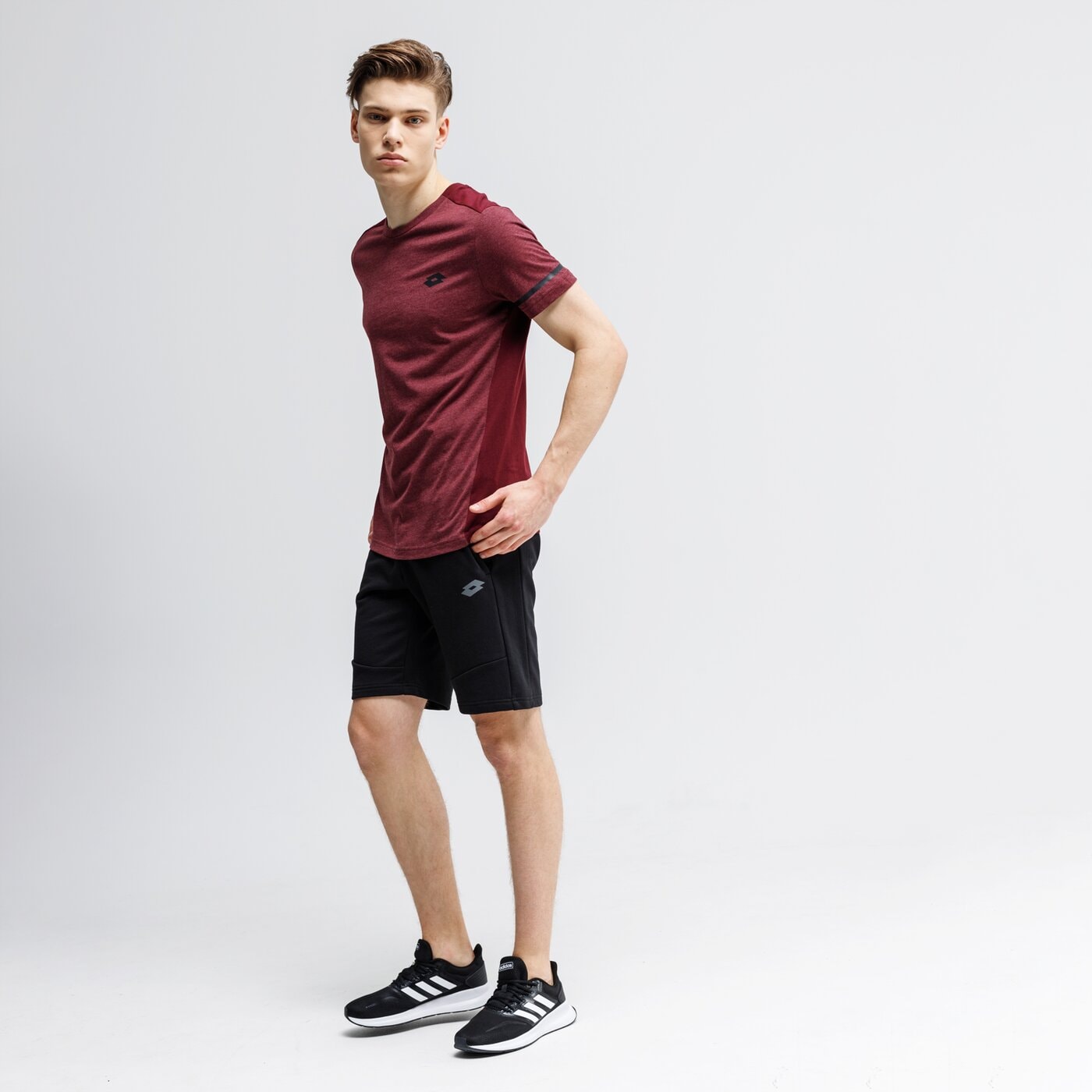 Koszulka męska LOTTO T-SHIRT DINAMICO II MEL CO 212991-03f kolor bordowy