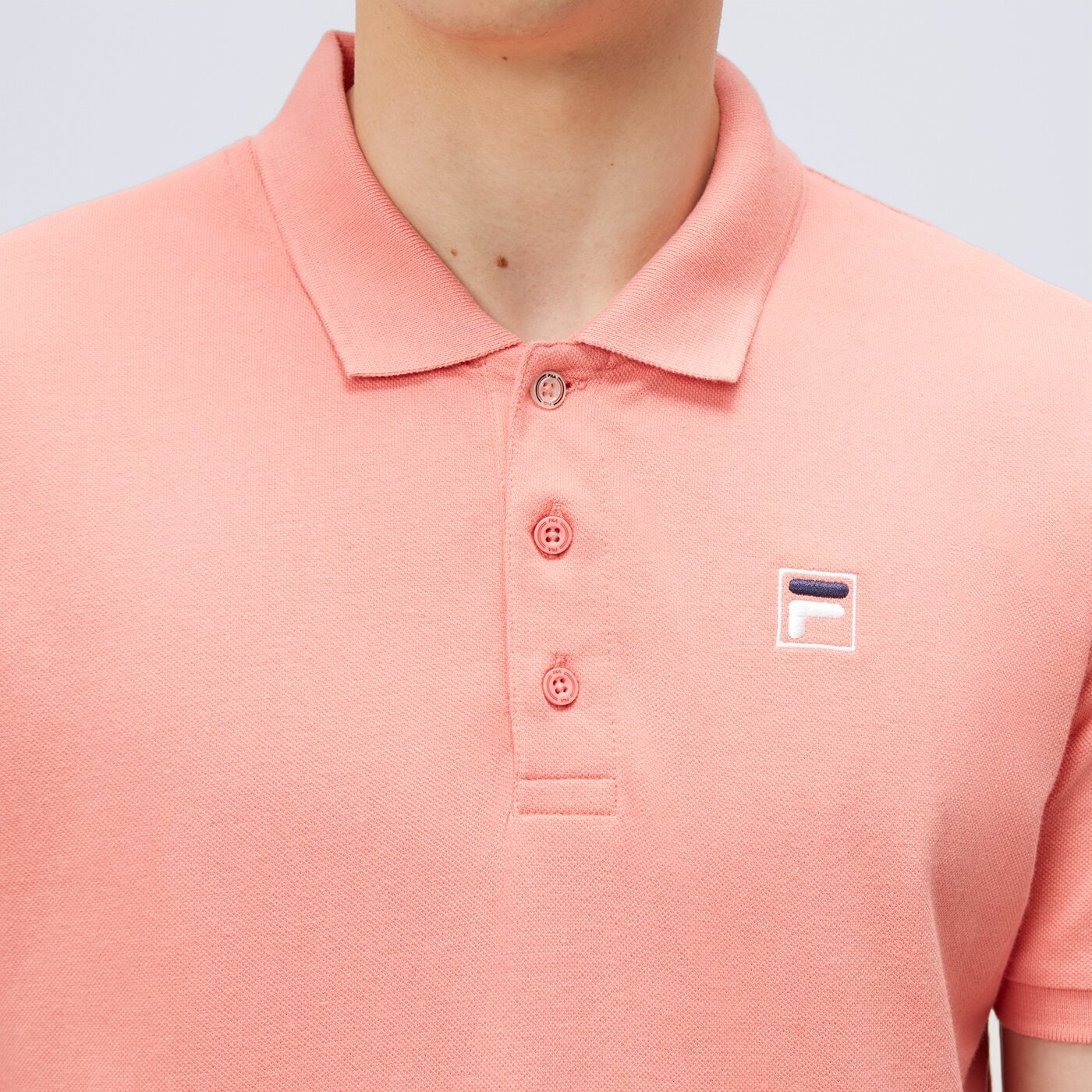 Koszulka polo męska FILA POLO OPPI ss22spm324623 kolor różowy