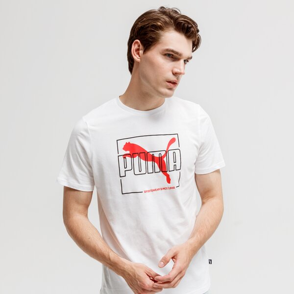 Koszulka męska PUMA T-SHIRT FLOCK 587770 02 kolor biały