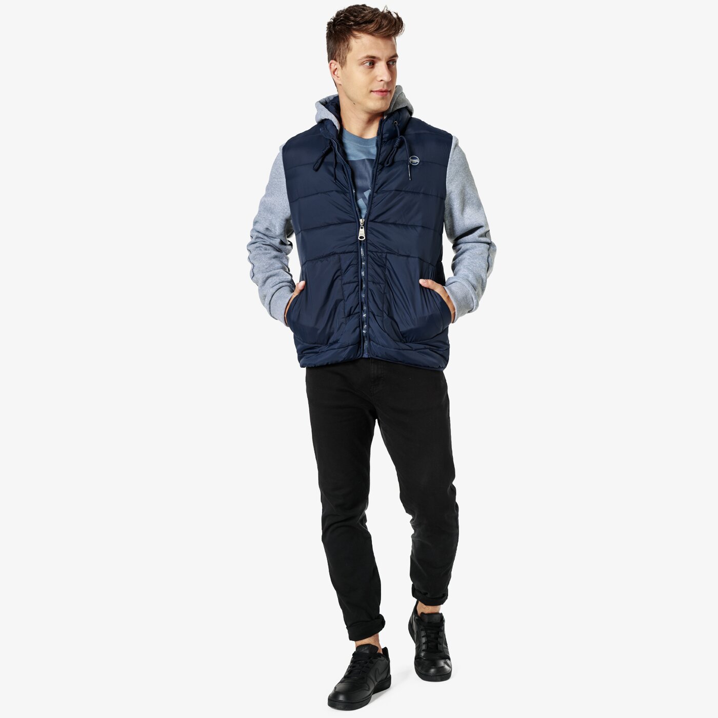 Kurtka zimowa męska LONSDALE KURTKA BEETLEY 1138751000 kolor granatowy