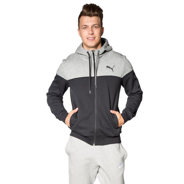 Bluza męska PUMA BLUZA ALPHA BLOCK FZ HOODY FL 83933401 kolor czarny