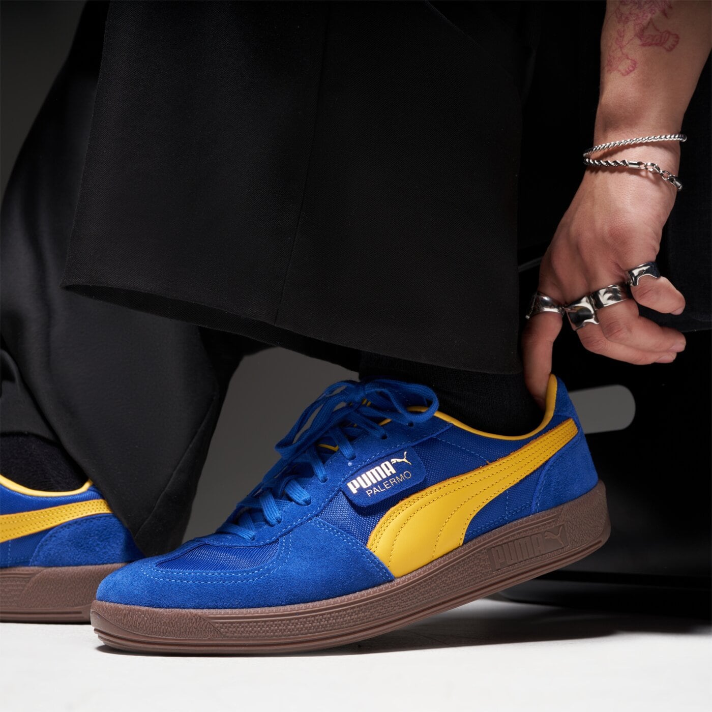 Buty sportowe męskie PUMA PALERMO VINTAGE UPDATE 40136402 kolor niebieski