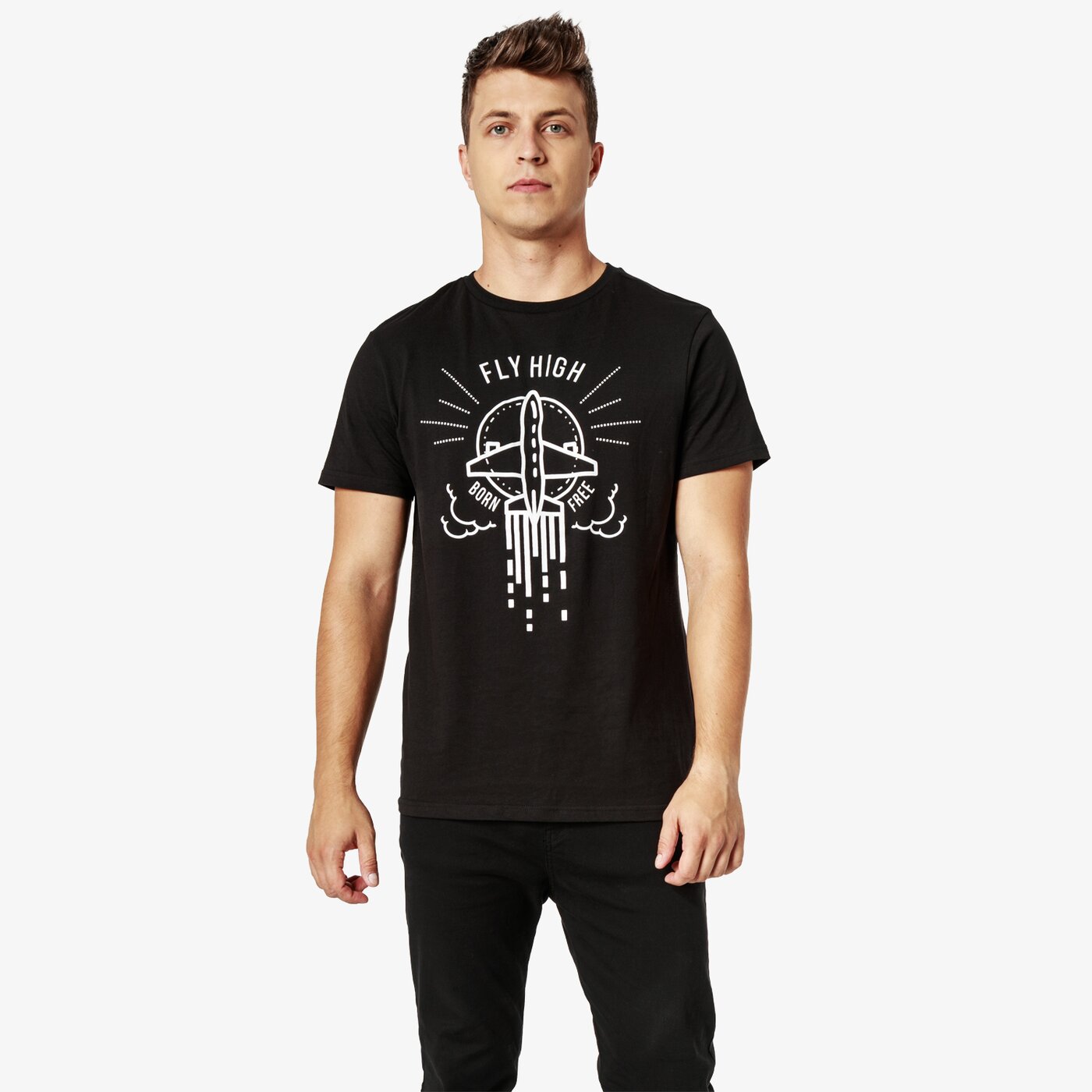 Koszulka męska LOTTO T-SHIRT SS FLYHIGH lo38tsm36002 kolor czarny