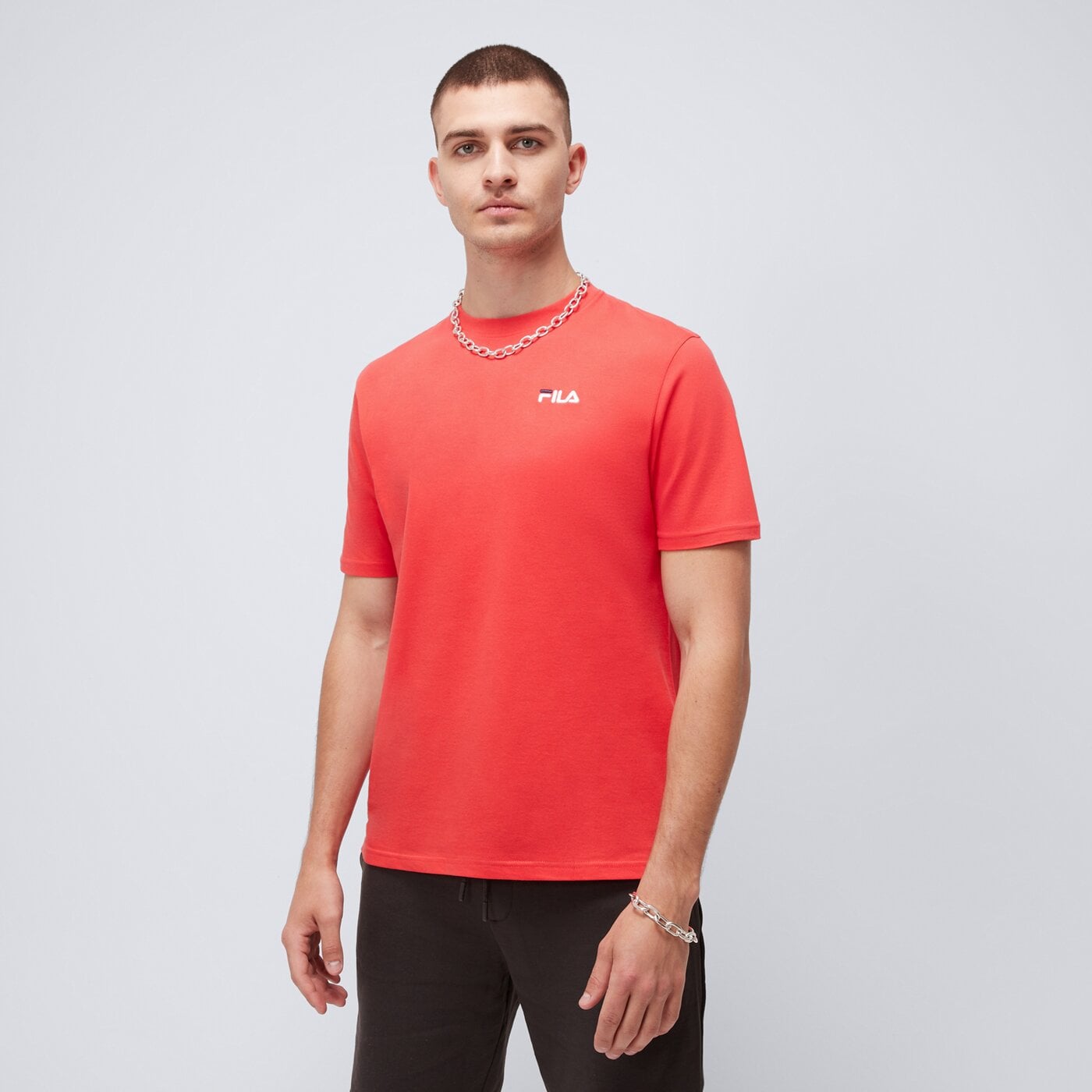 Koszulka męska FILA T-SHIRT DRINGO ss23spm229506 kolor czerwony