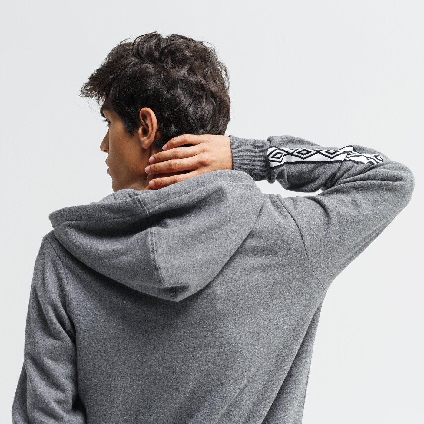 Bluza męska UMBRO BLUZA FZ FLEECE WITH CUFF TAPING 55193u-77n kolor szary