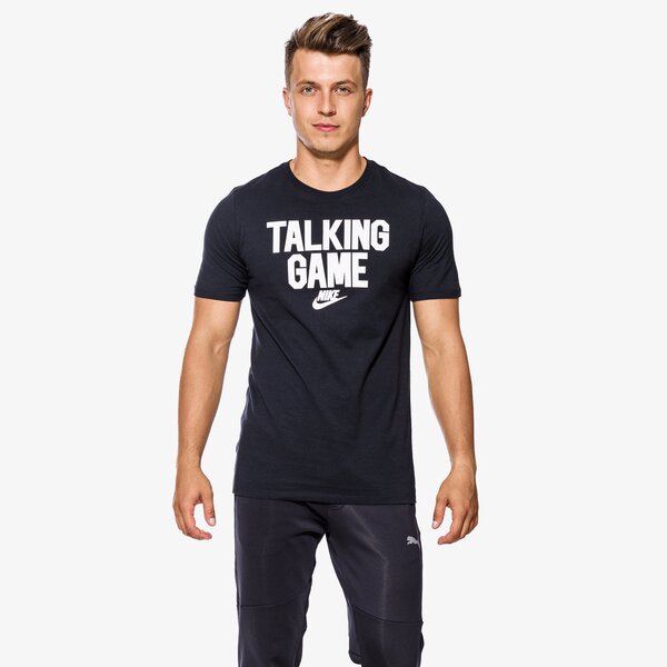 Koszulka męska NIKE T-SHIRT SS M NSW TEE VERBIAGE GAME 856930010 kolor czarny