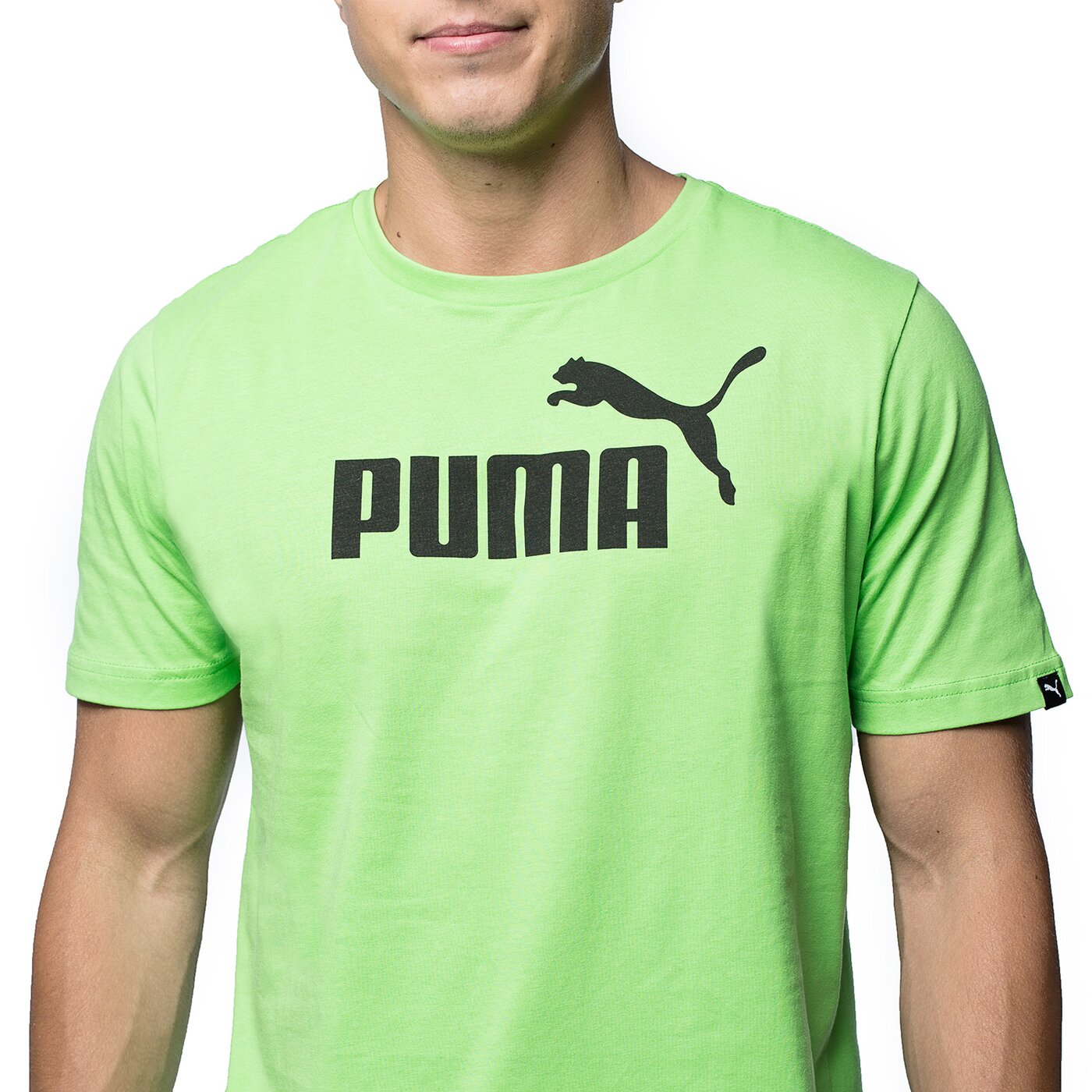 Koszulka męska PUMA T-SHIRT ESS NO.1 LOGO TEE 83185467 kolor zielony