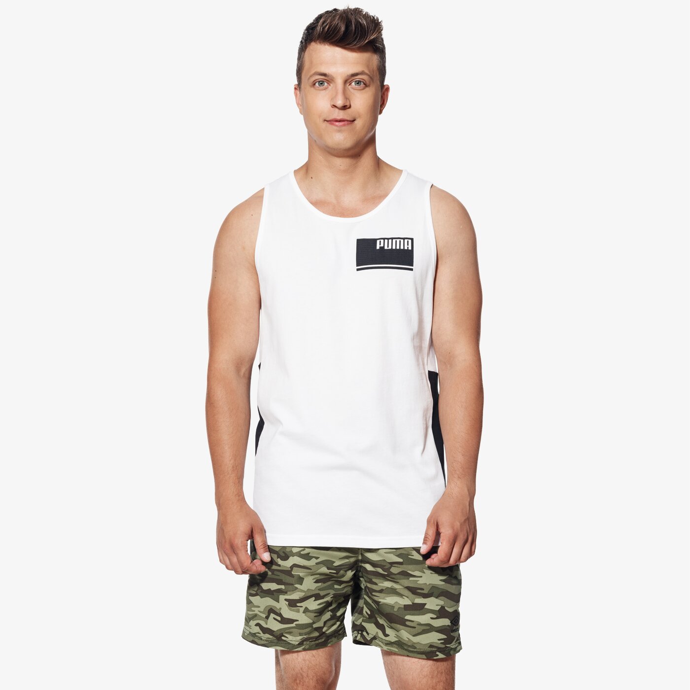 Koszulka męska PUMA T-SHIRT SS SUMMER REBEL 85009902 kolor biały