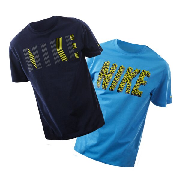 Koszulka męska NIKE T-SHIRT HS MENS GRAPHIC DOUBLE PACK #473380413 kolor multicolor