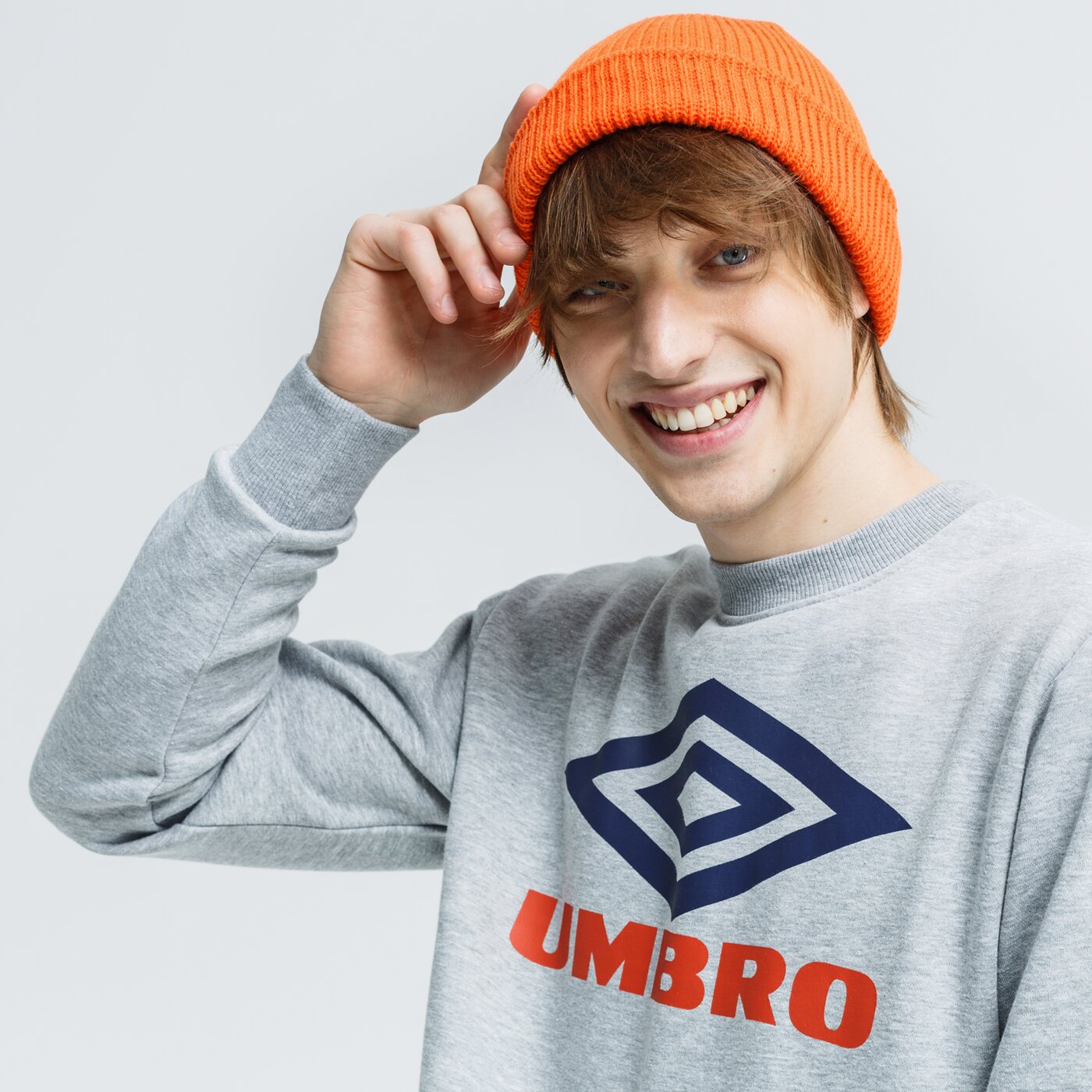 Bluza męska UMBRO BLUZA LARGE LOGO SWEAT 65803u-jgg kolor szary