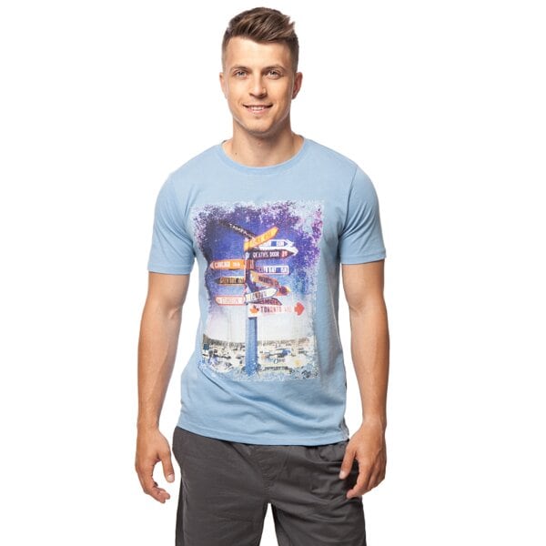 Koszulka męska FEEWEAR T-SHIRT DESERT fw15tsm27002 kolor niebieski