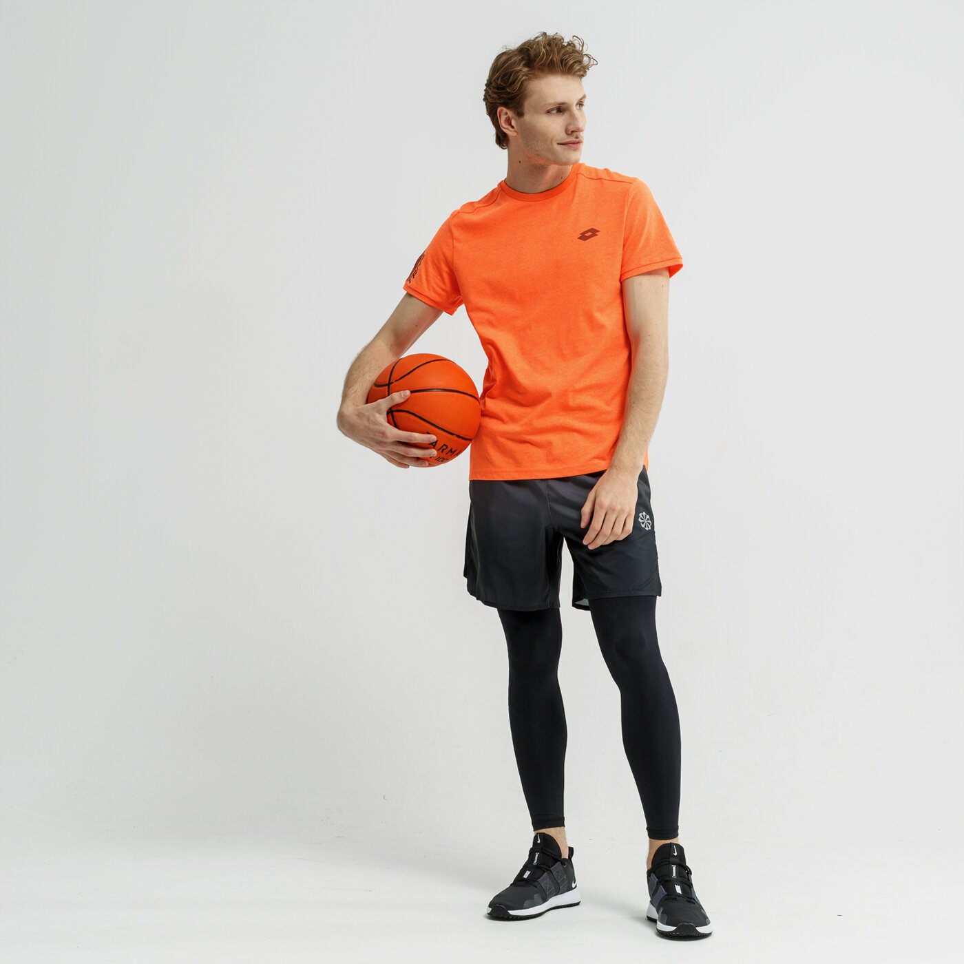 Koszulka męska LOTTO T-SHIRT SS TRNG BS CO 210541-0mg kolor pomarańczowy