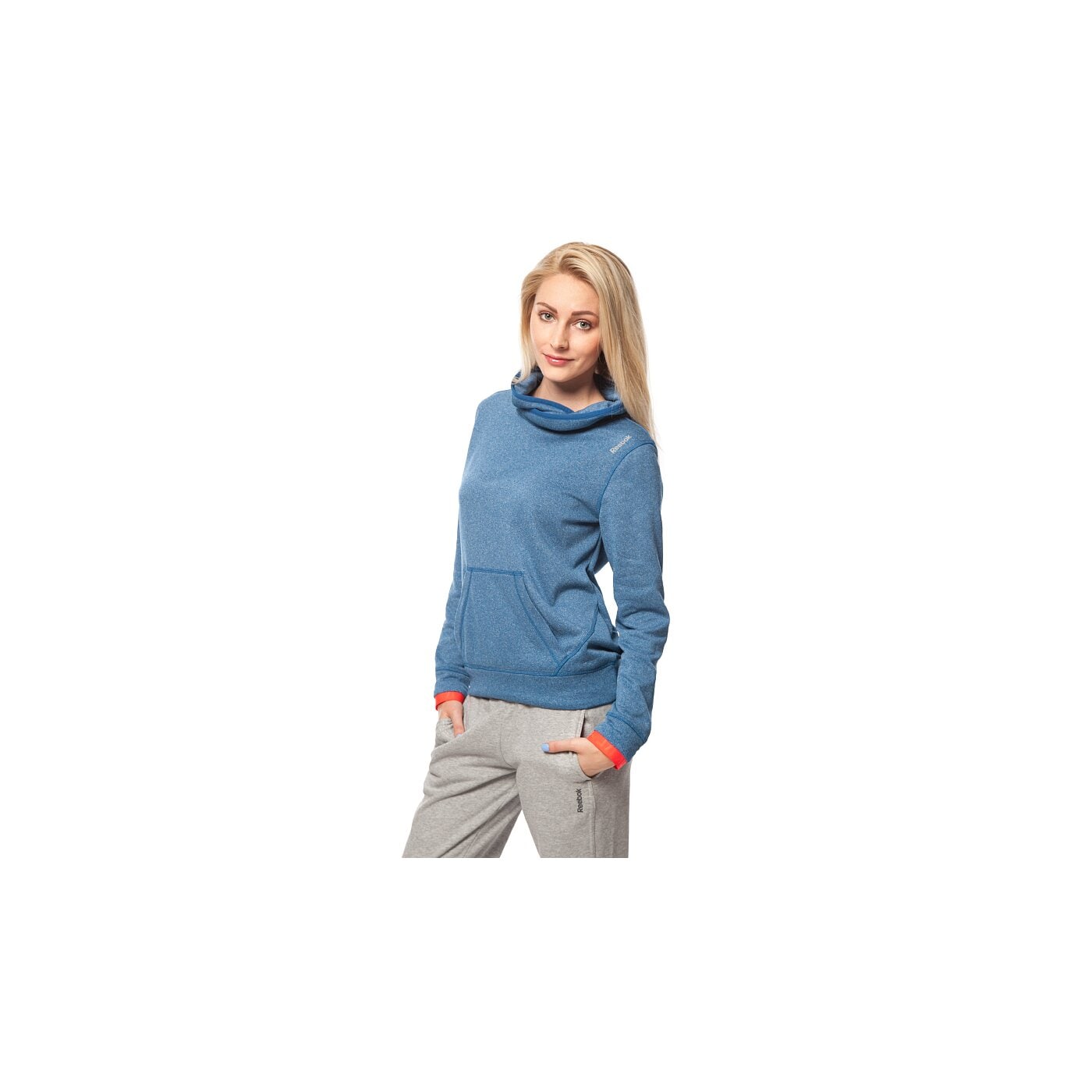 Bluza damska REEBOK BLUZA WOR PLYWRM PO aa9799 kolor niebieski