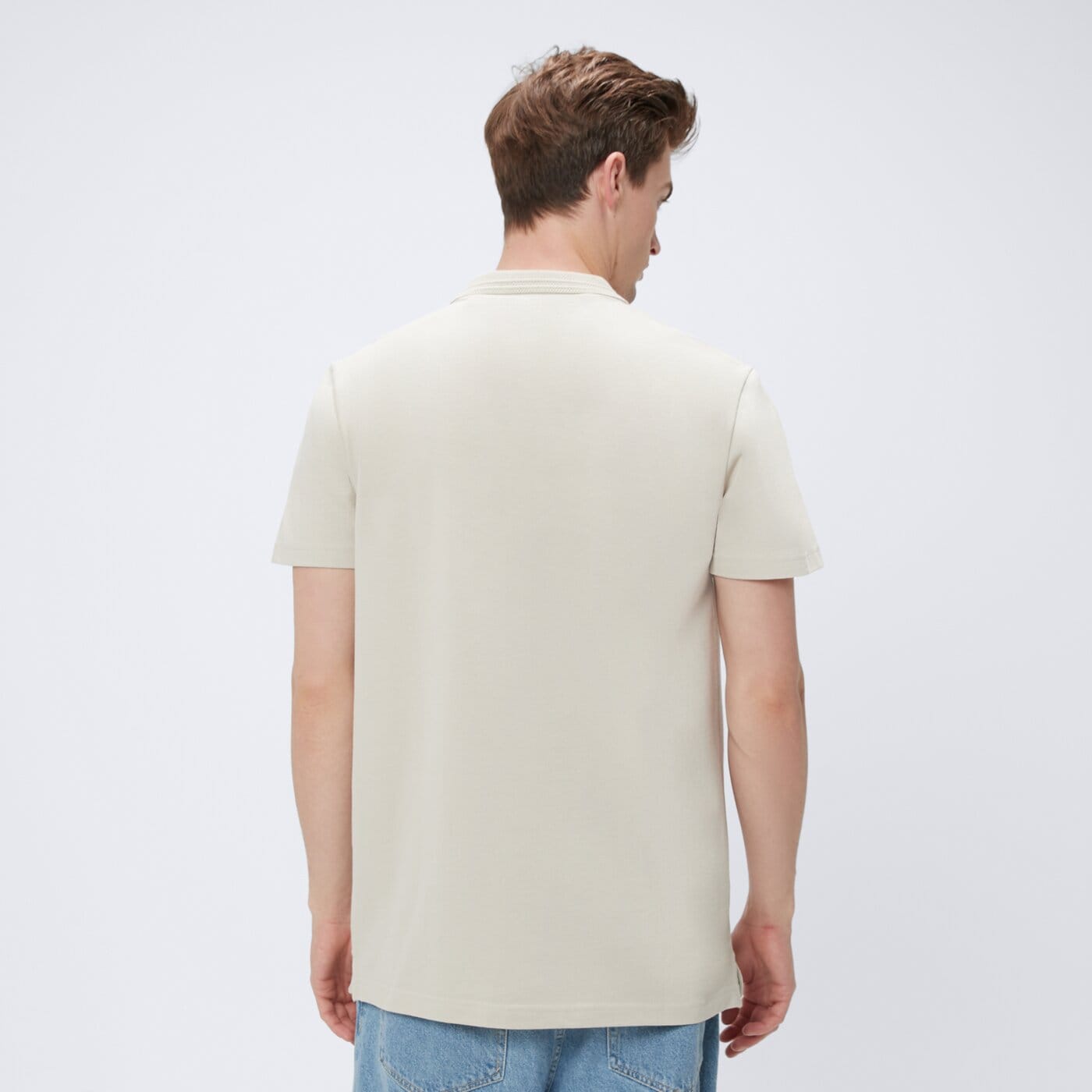 Koszulka polo męska UMBRO POLO ESS ul125pom90007 kolor beżowy