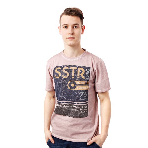 Koszulka męska CONFRONT  T-SHIRT VALERIAN cf14tsm20001 kolor beżowy