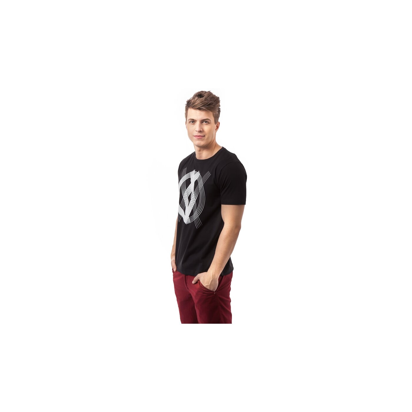 Koszulka męska CONFRONT T-SHIRT TITO cf15tsmpr001 kolor czarny