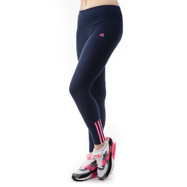 Spodnie dresowe damskie ADIDAS SPODNIE ESS MID 3STIGHT s20943 kolor granatowy
