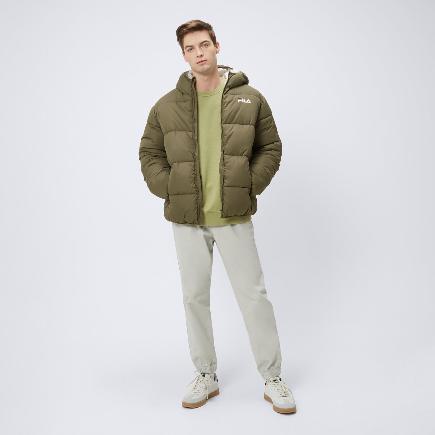 Kurtka zimowa męska FILA KURTKA ZIMOWA BUGSY  fw23spm200769 kolor khaki