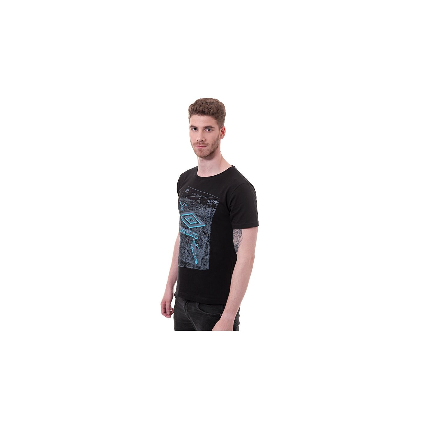 Koszulka męska UMBRO T-SHIRT HARRIS um14tsmpr006 kolor czarny