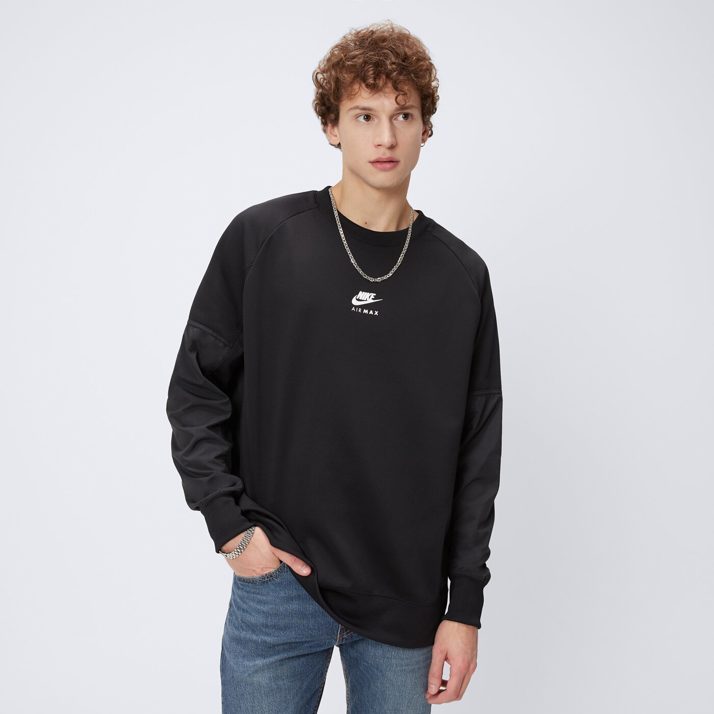 Bluza męska NIKE BLUZA M NSW AIR MAX CVS CREW fn7892-010 kolor czarny