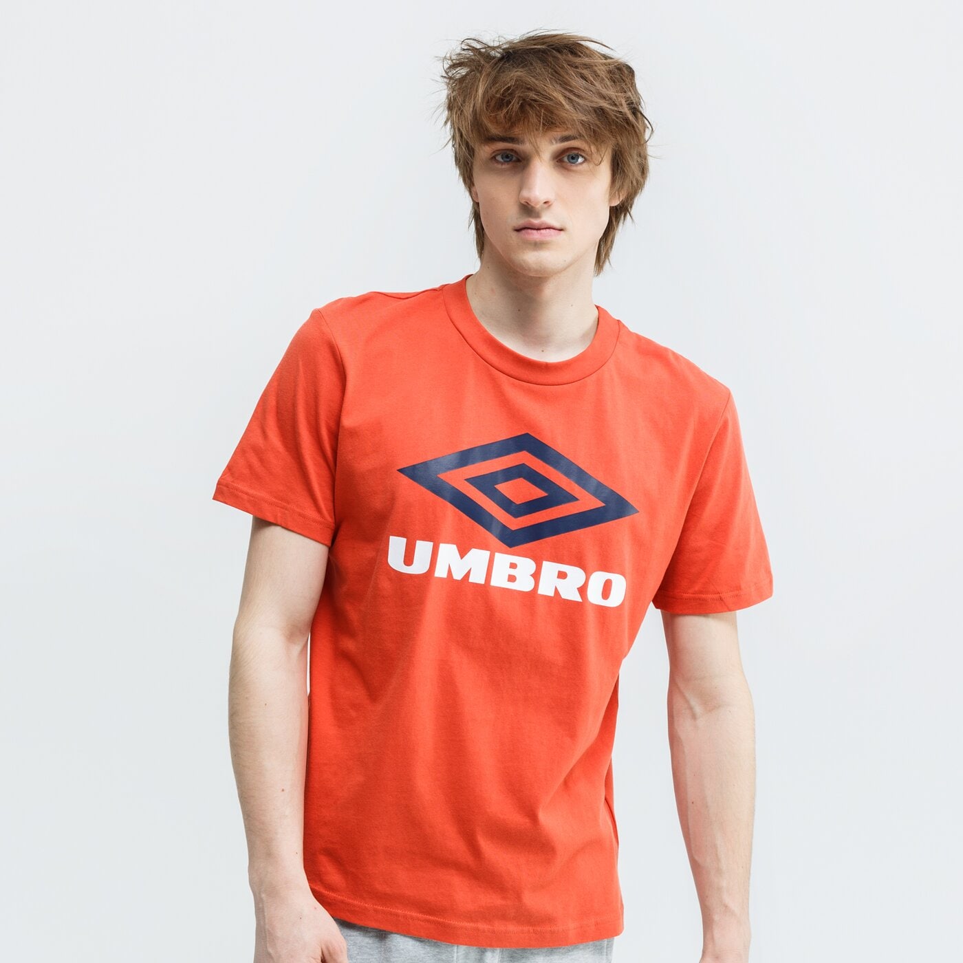 Koszulka męska UMBRO T-SHIRT LARGE LOGO 65802u-jgc kolor pomarańczowy