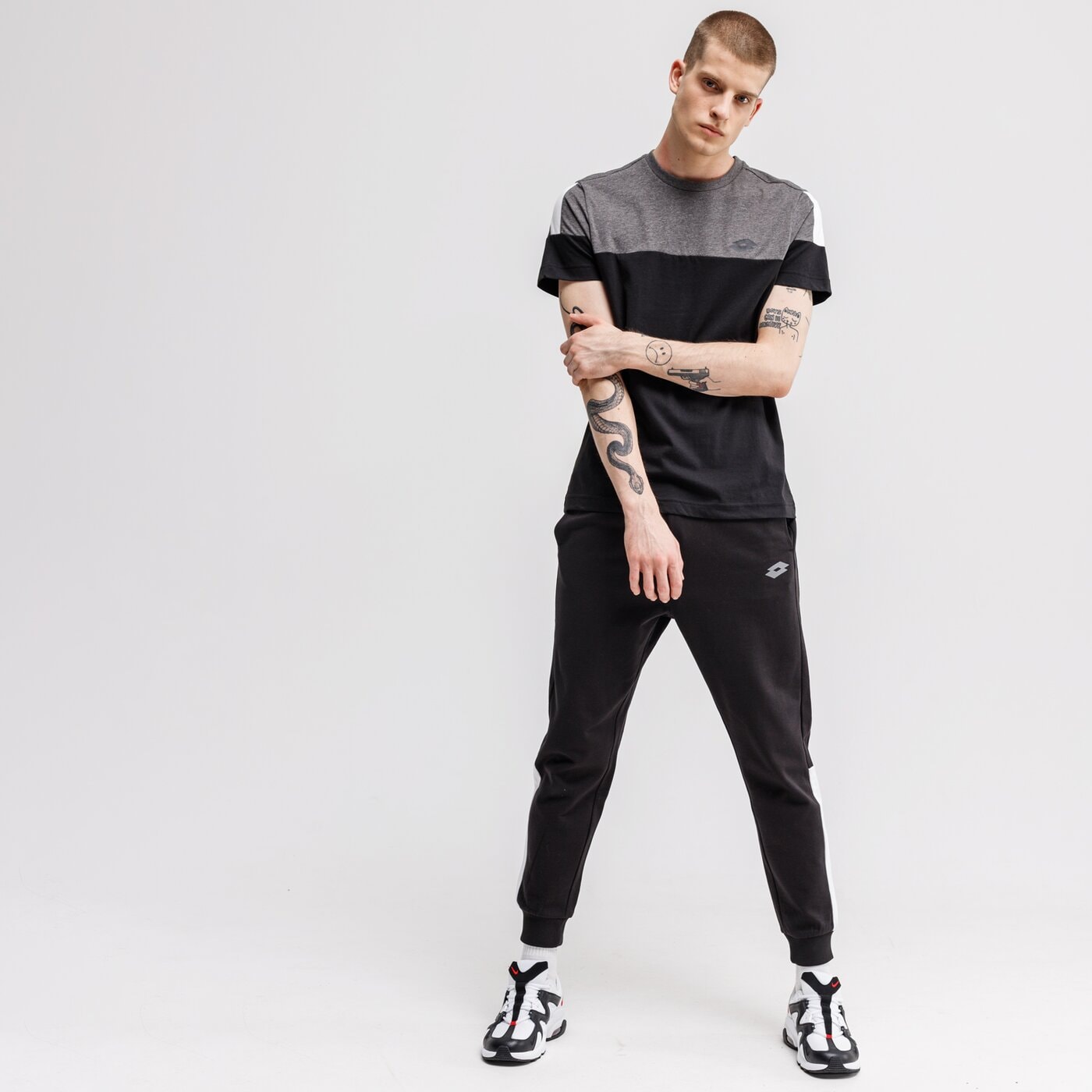 Koszulka męska LOTTO T-SHIRT DINAMICO III MEL CO 214285-1pc kolor czarny