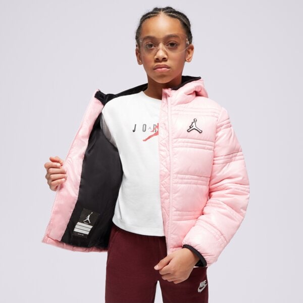 Kurtka zimowa dziecięca JORDAN KURTKA ZIMOWA JDG CORE MID WT GIRL 45c436-a0w kolor różowy
