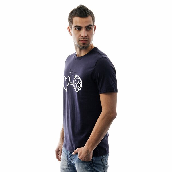 Koszulka męska PUMA T-SHIRT SS LOVE=FOOTBALL 74314901 kolor granatowy